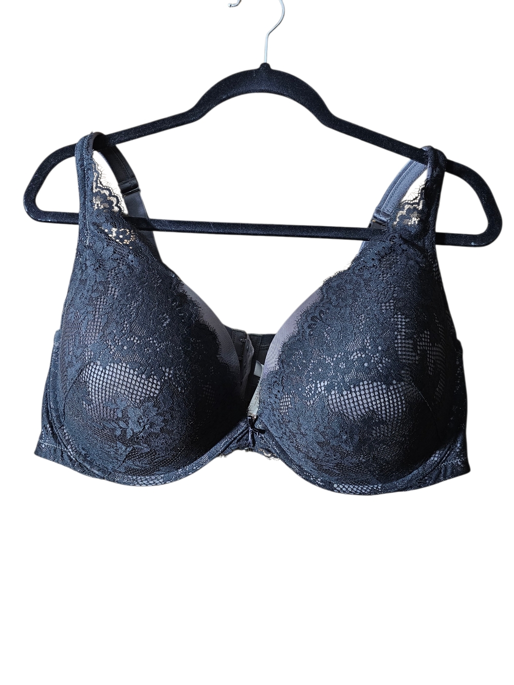 NWOT Cacique Black Lace Underwire Plunge Bra